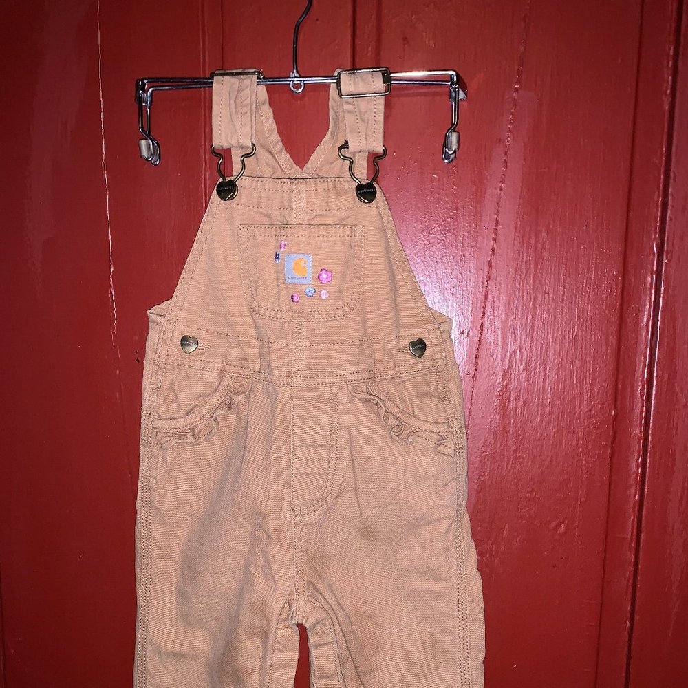 Like New Toddler GIrls Bib Carhartt Overalls